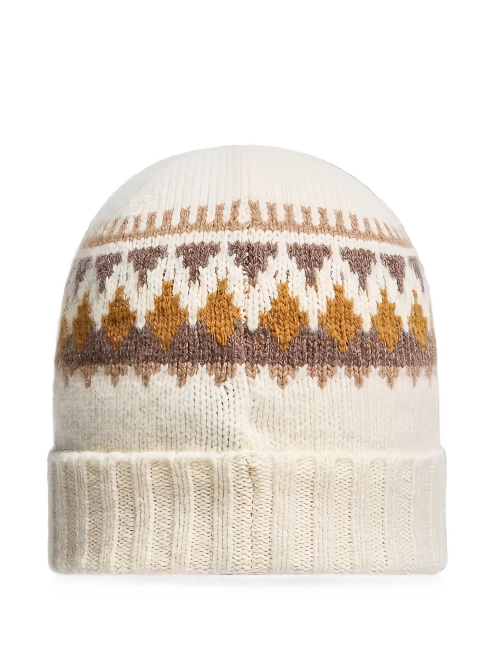 Berretto Fair Isle per bambini Moncler Kids bianco con lavorazione Fair Isle L29513B00009M4281 034 MONCLER KIDS