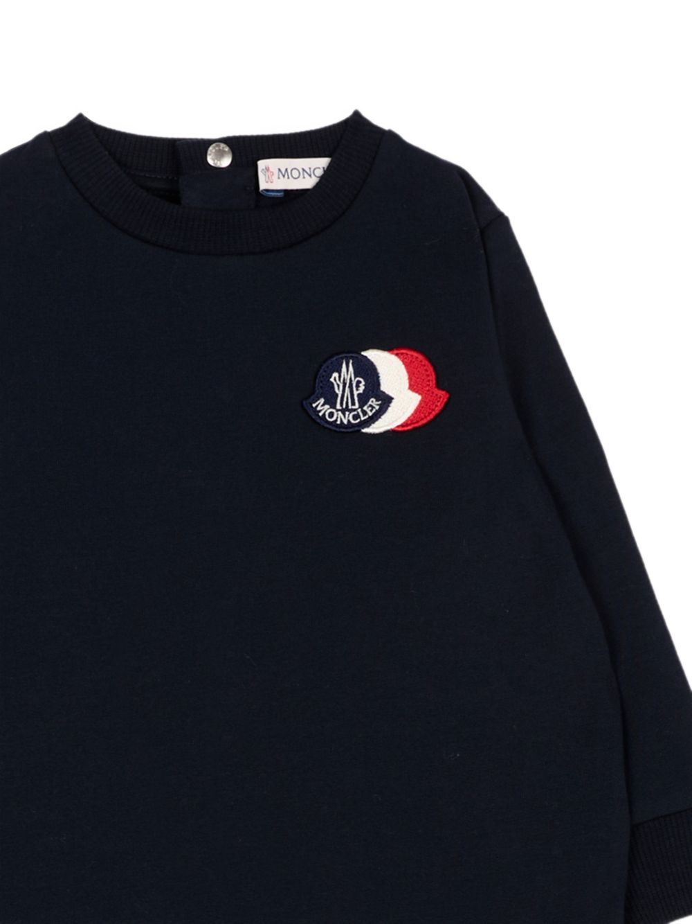 Completo per neonato Moncler Kids blu con logo applicato L29518M0000789AM3 778 MONCLER KIDS