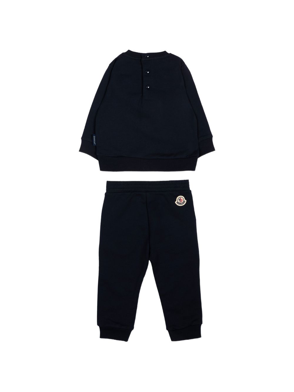 Completo per neonato Moncler Kids blu con logo applicato L29518M0000789AM3 778 MONCLER KIDS