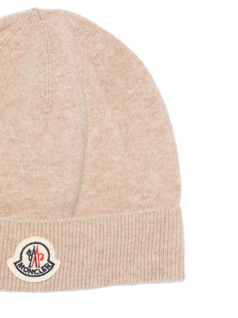 Set cardigan e berretto per neonati Moncler Kids beige con applicazione logo L29519E00001M4281 21E MONCLER KIDS