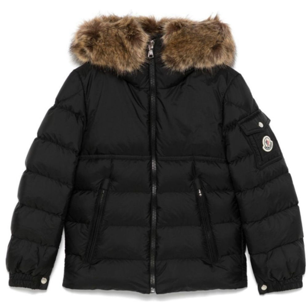 Giubbino New Byronf per bambino Moncler Kids nero con imbottitura in piuma d'oca L29541A0005353A5E 999 MONCLER KIDS