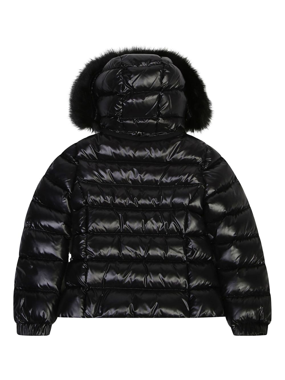 Piumino Badyf per bambino Moncler Kids nero con cappuccio con bordo in finta pelliccia L29541A00054597Z8 999 MONCLER KIDS