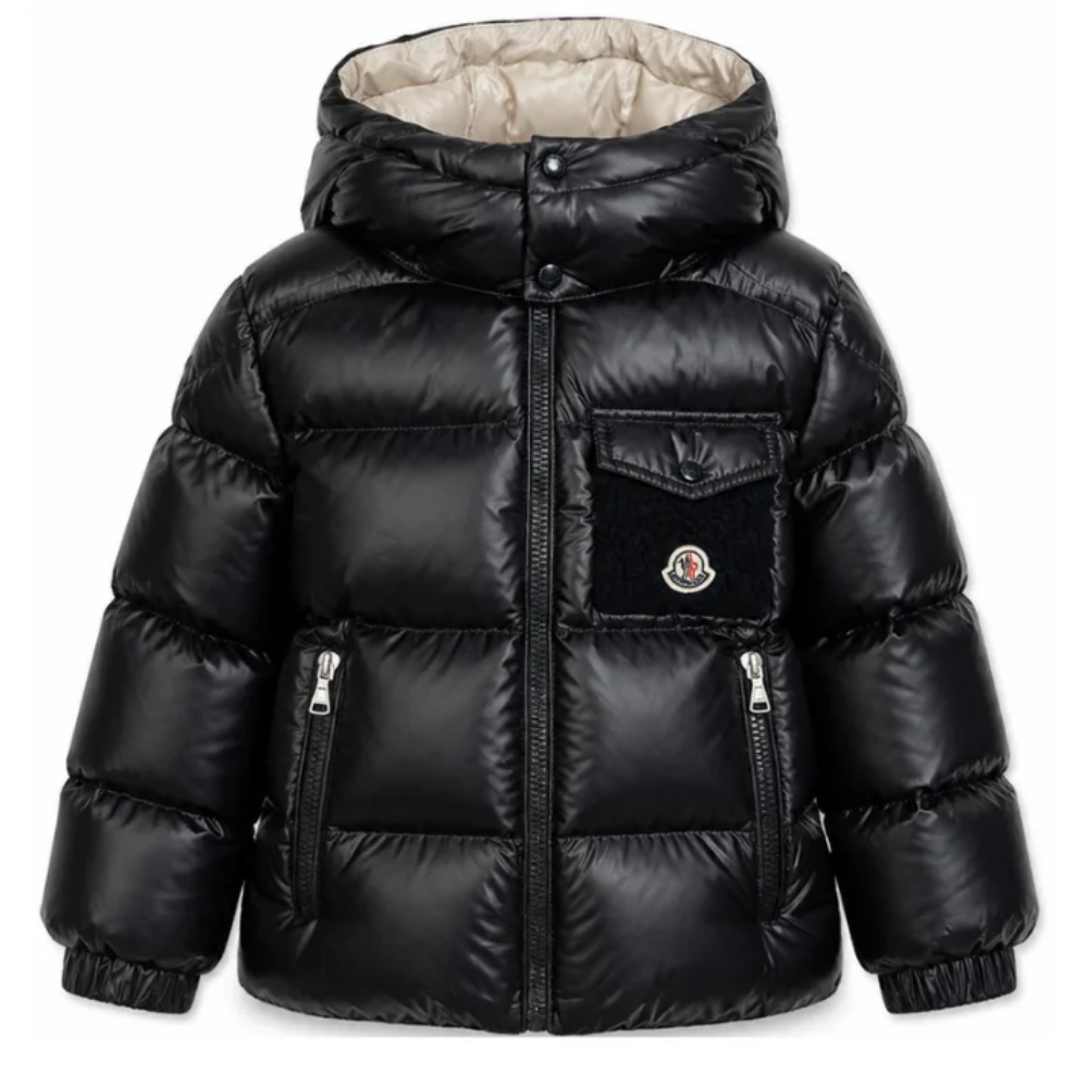 Giubbino Yule per bambino Moncler Kids nero con design imbottito L29541A00066597YX 778 MONCLER KIDS