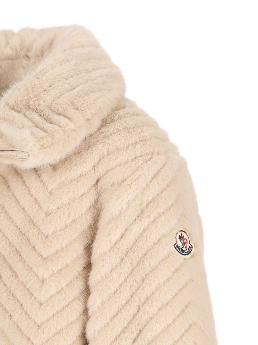 Giubbino Erla per bambina Moncler Enfant beige con collo rialzato L29541A0007189BFI 268 MONCLER KIDS