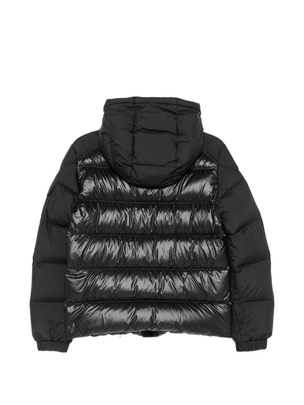 Giubbino Hyoseris per bambino Moncler Kids nero con effetto glossy L29541A00076597YX 999 MONCLER KIDS