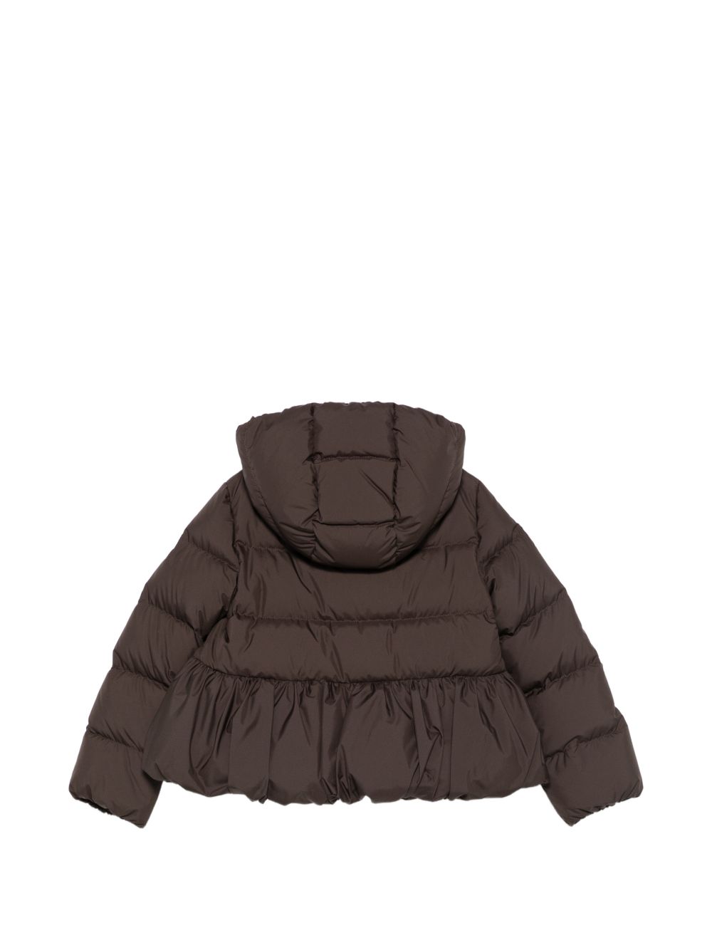 Giubbino per bambina Elizaveta Moncler Enfant marrone con volant L29541A00119597YW 258 MONCLER KIDS