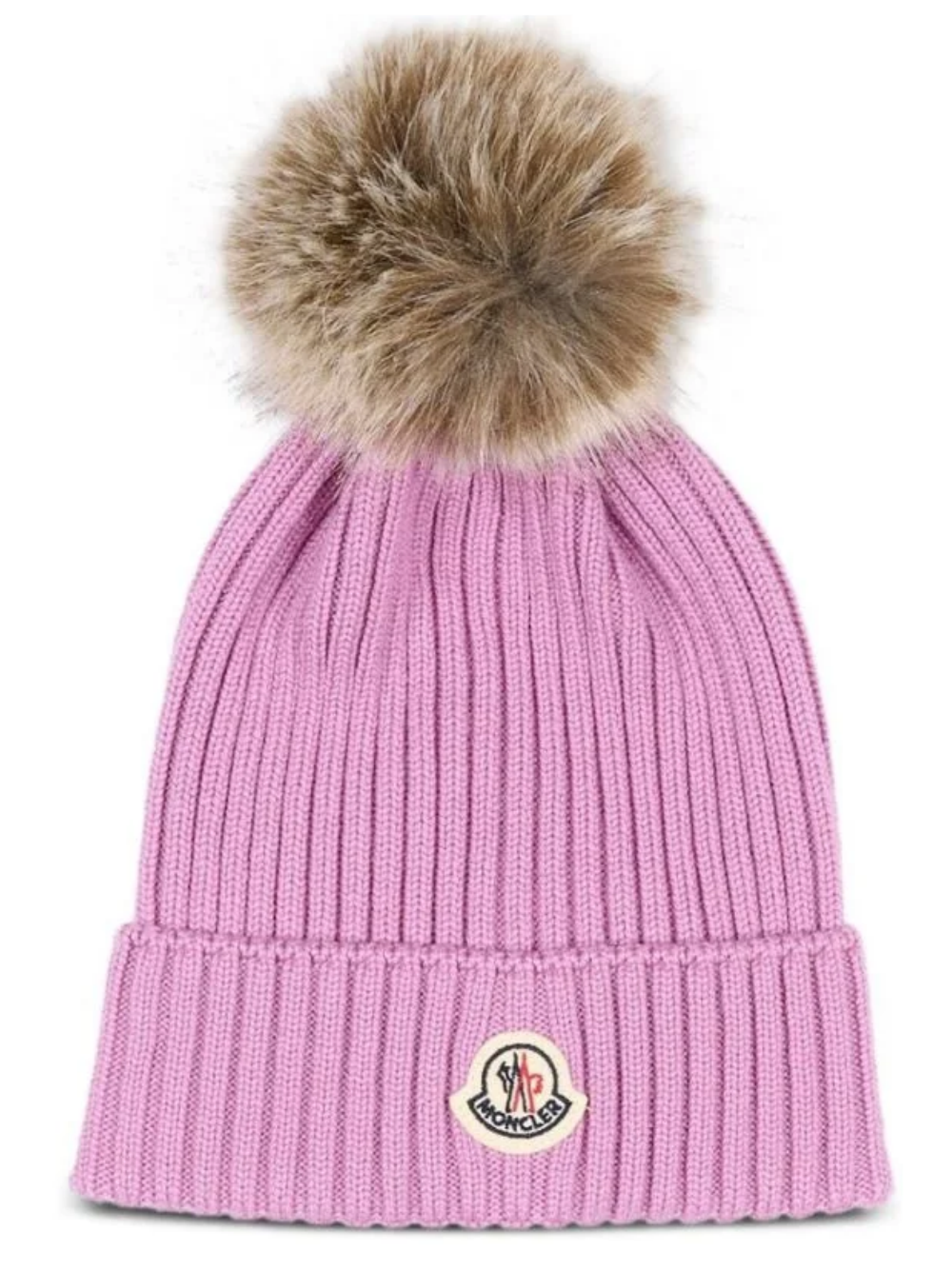 Berretto per bambina Moncler Enfant rosa con pompon L29543B00007A9327 522 MONCLER KIDS