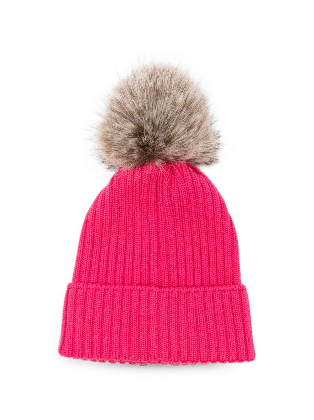 Cappello per bambina Moncler Enfant fucsia con ponpon L29543B00007A9327 N55 MONCLER KIDS