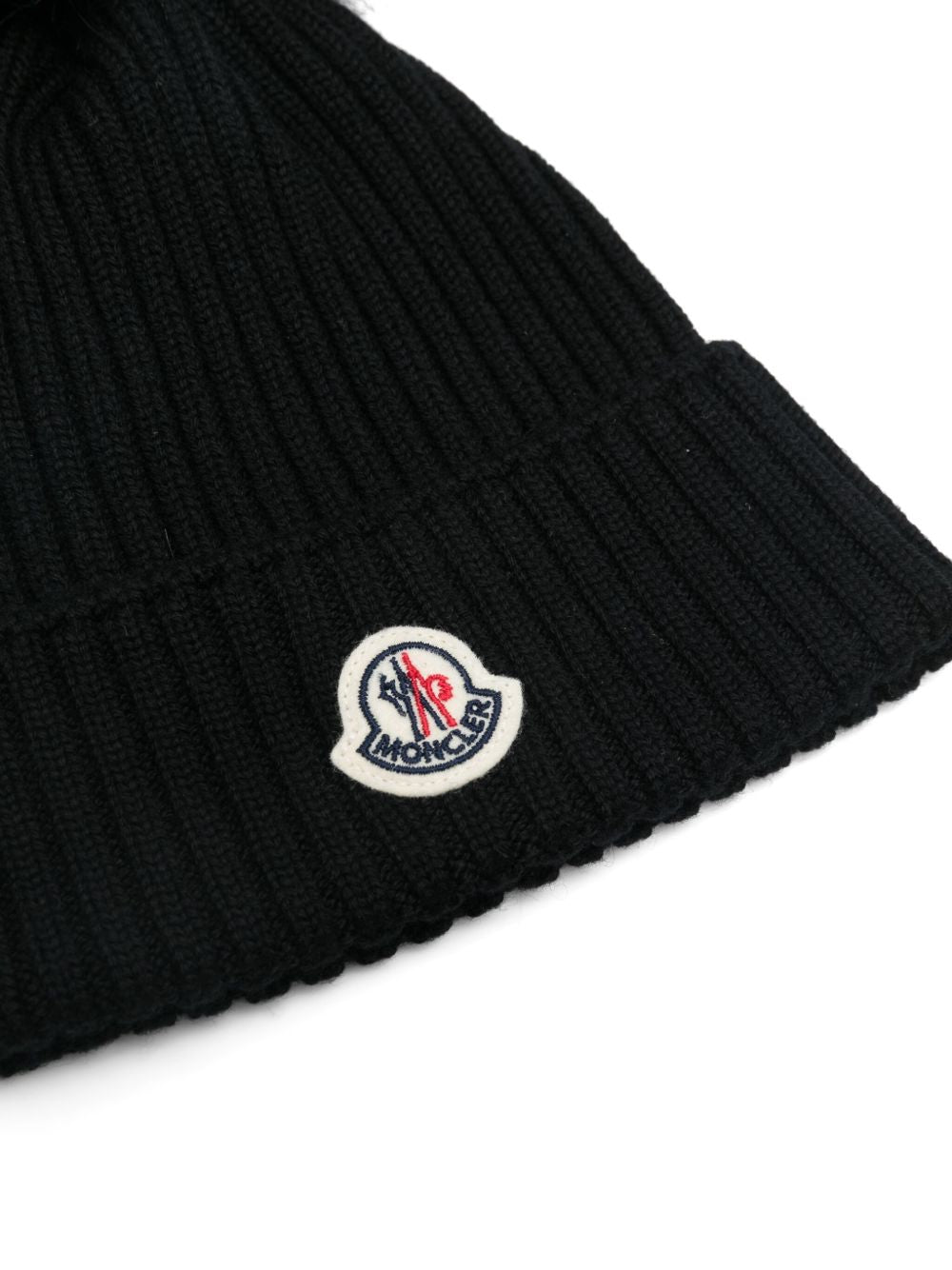 Berretto per bambini Moncler Enfant nero con pompon L29543B00007M1131 999 MONCLER KIDS