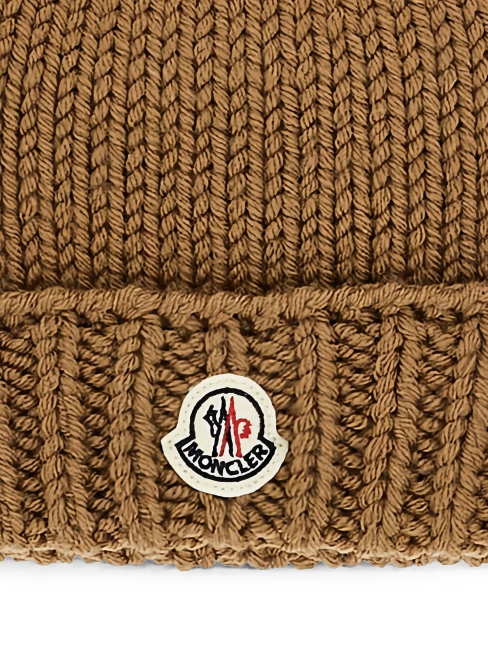 Cappello per bambino Moncler Kids marrone con logo ricamato sul davanti L29543B00017M1172 248 MONCLER KIDS