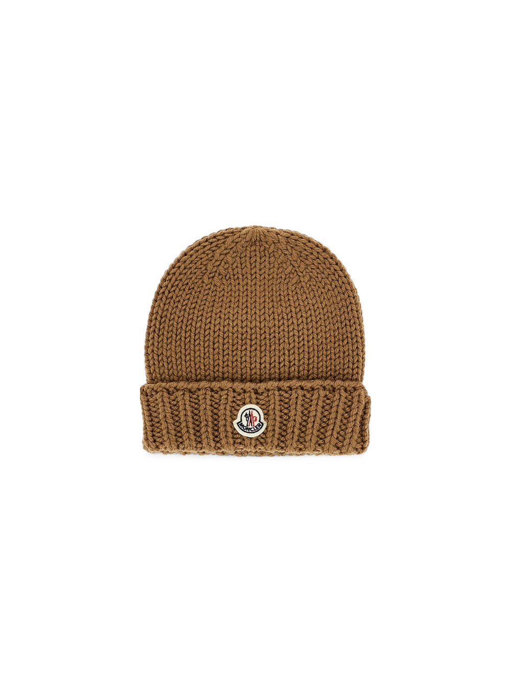 Cappello per bambino Moncler Kids marrone con logo ricamato sul davanti L29543B00017M1172 248 MONCLER KIDS