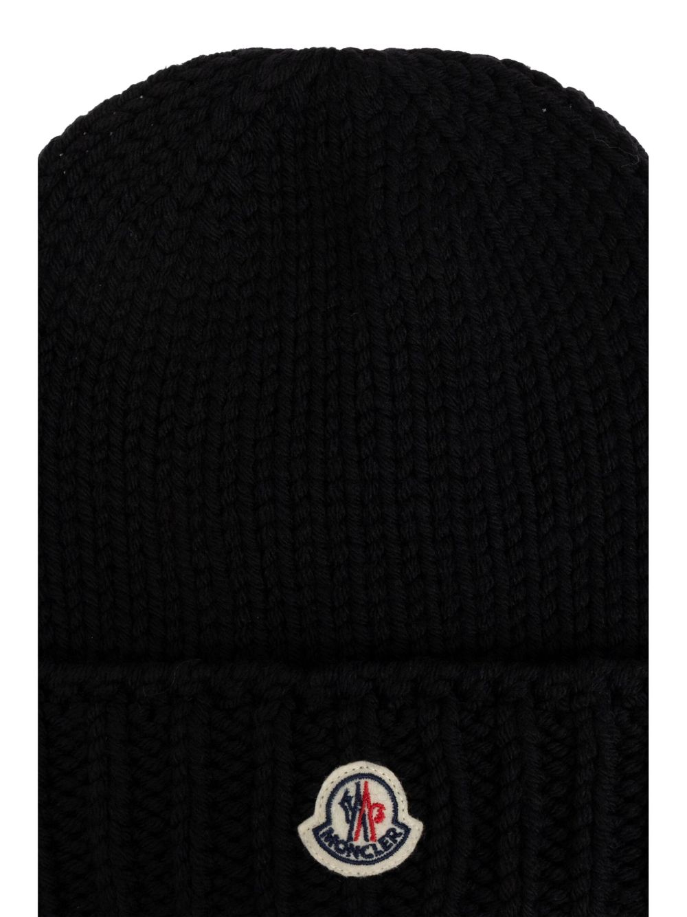 Cappello per bambino Moncler Kids nero con logo ricamato sul davanti L29543B00017M1172 999 MONCLER KIDS