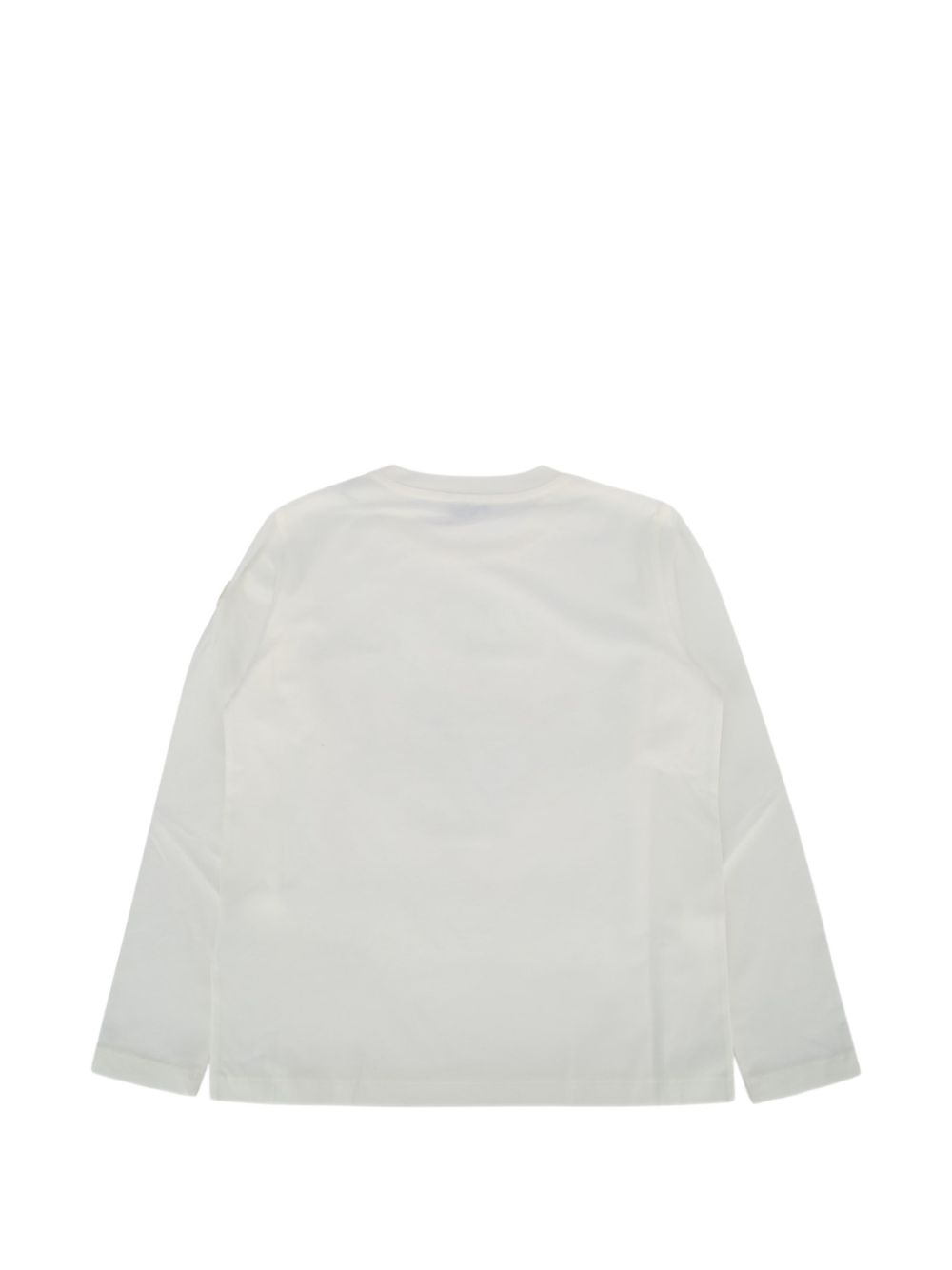T-shirt per bambino Moncler Kids bianca con stampa grafica L29548D0000189AFV 034 MONCLER KIDS