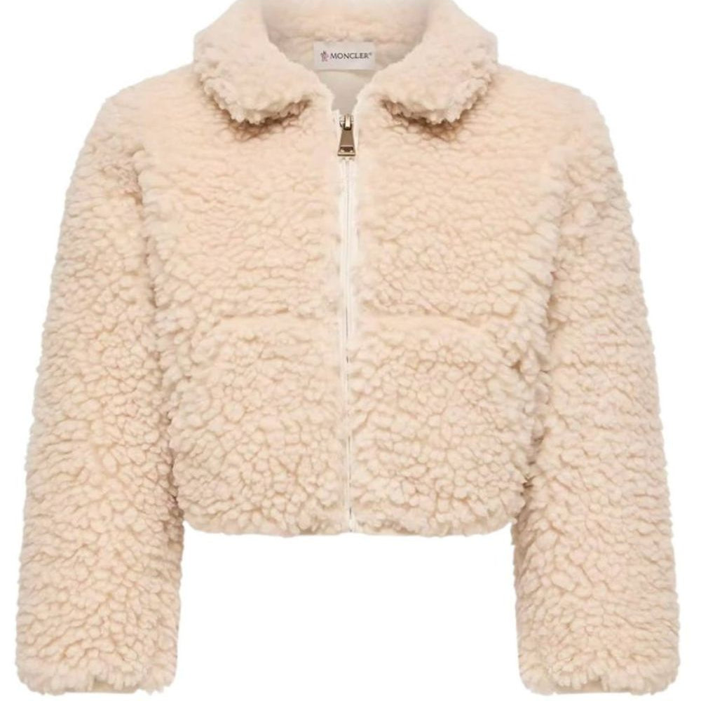 Giubbino per bambina Moncler Kids bianco in tinta pelliccia L29548G0003489B1S 036 MONCLER KIDS