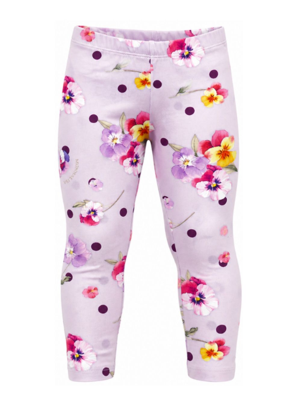 Leggings per bambina Monnalisa Kids lilla a fiori e pois 11H406 8653 0063 MONNALISA KIDS