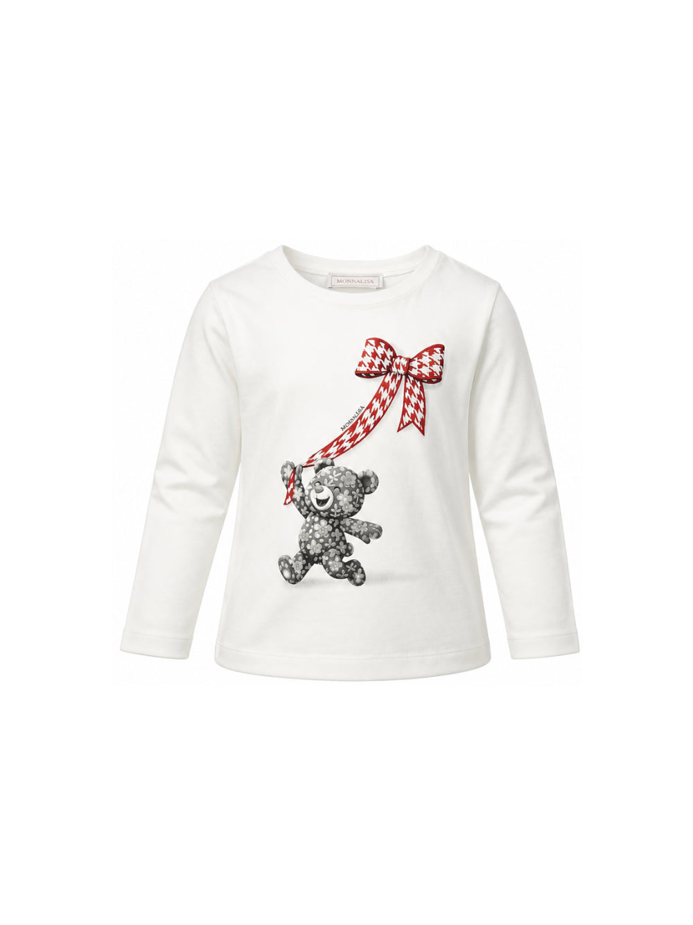 T-shirt per bambina Monnalisa Kids bianca con stampa grafica 11H619 8201 0132 MONNALISA KIDS