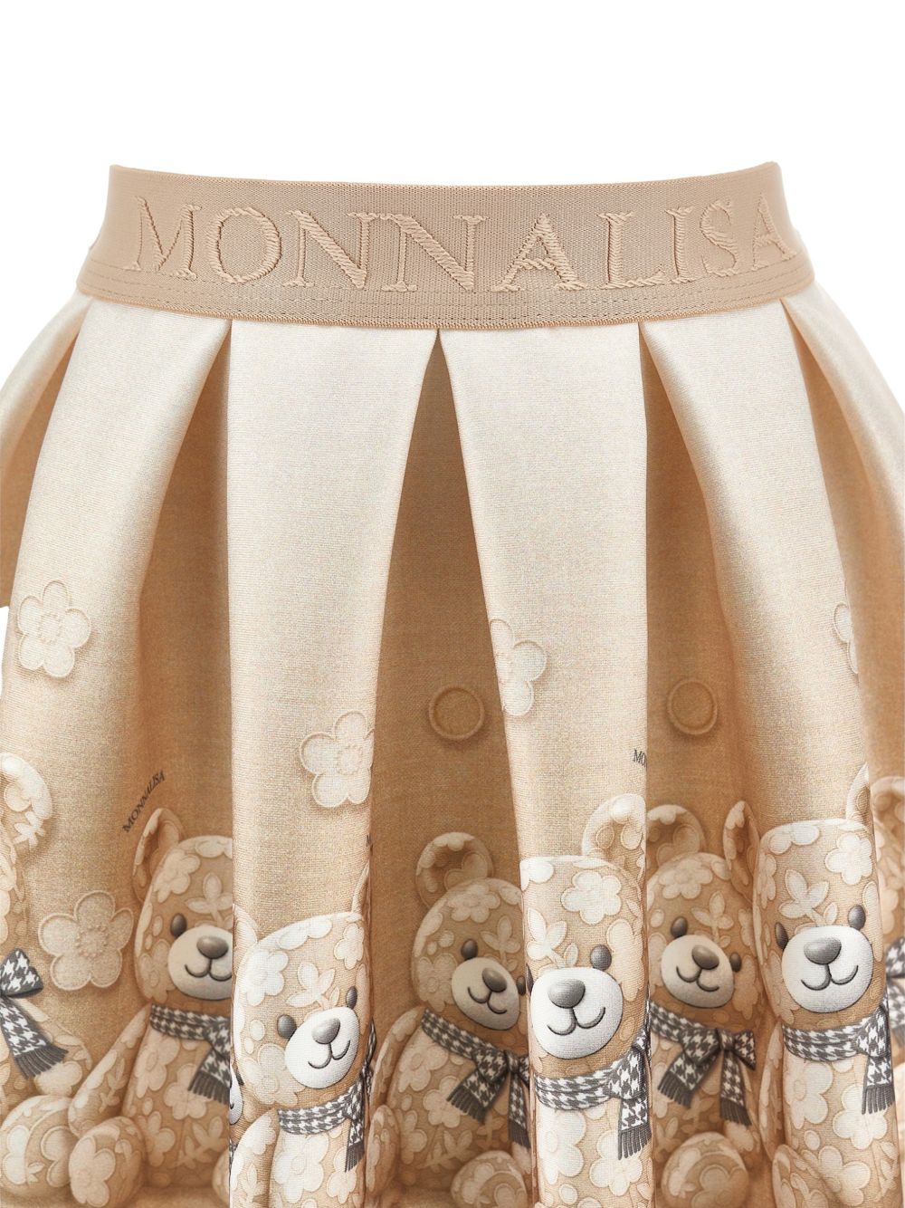 Gonna per bambina Monnalisa Kids beige con stampa grafica Teddy Bear 11H704 8669 0003 MONNALISA KIDS