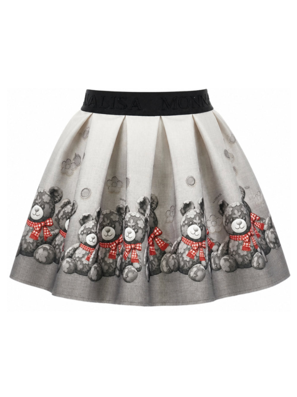 Gonna per bambina Monnalisa Kids grigia con stampa Teddy Bear 11H704 8669 0031 MONNALISA KIDS