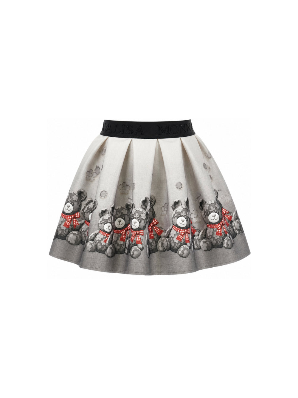 Gonna per bambina Monnalisa Kids grigia con stampa Teddy Bear 11H704 8669 0031 MONNALISA KIDS