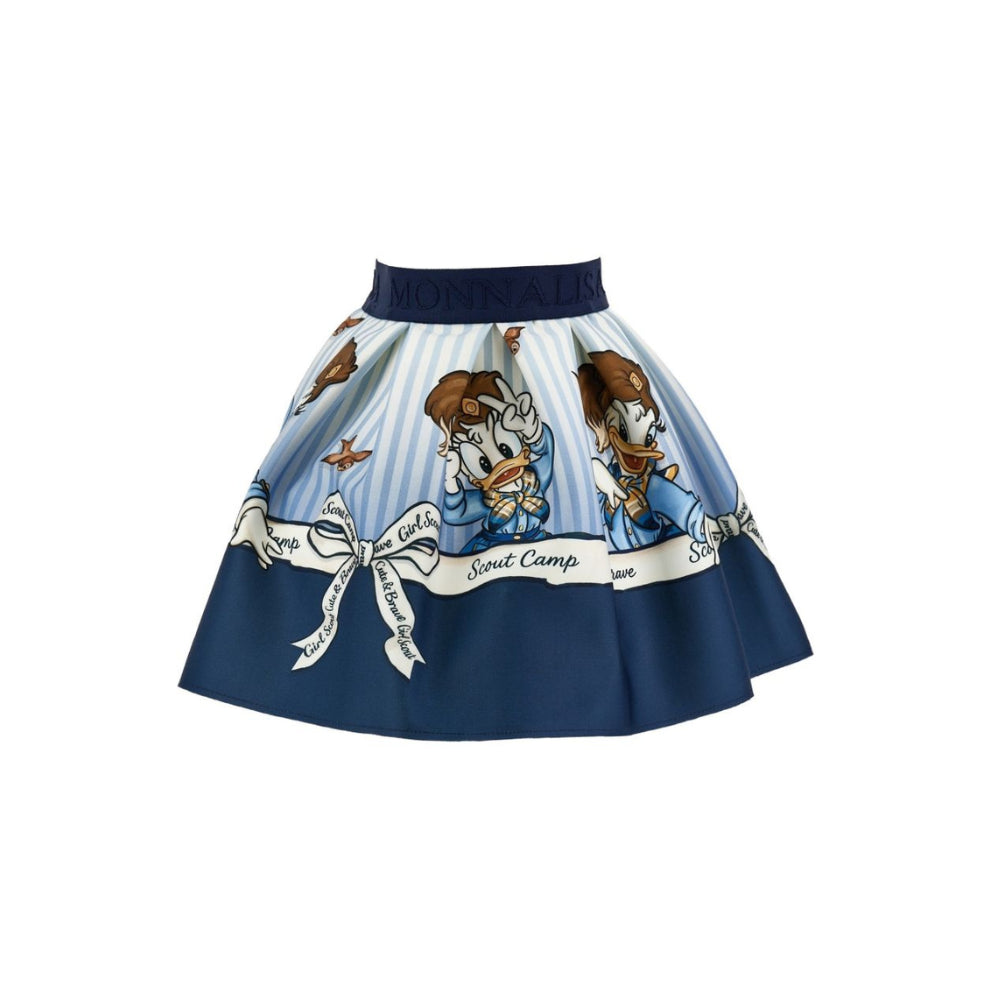 Gonna per bambina Monnalisa Kids blu con stampa grafica 11H707 8625 0156 MONNALISA KIDS