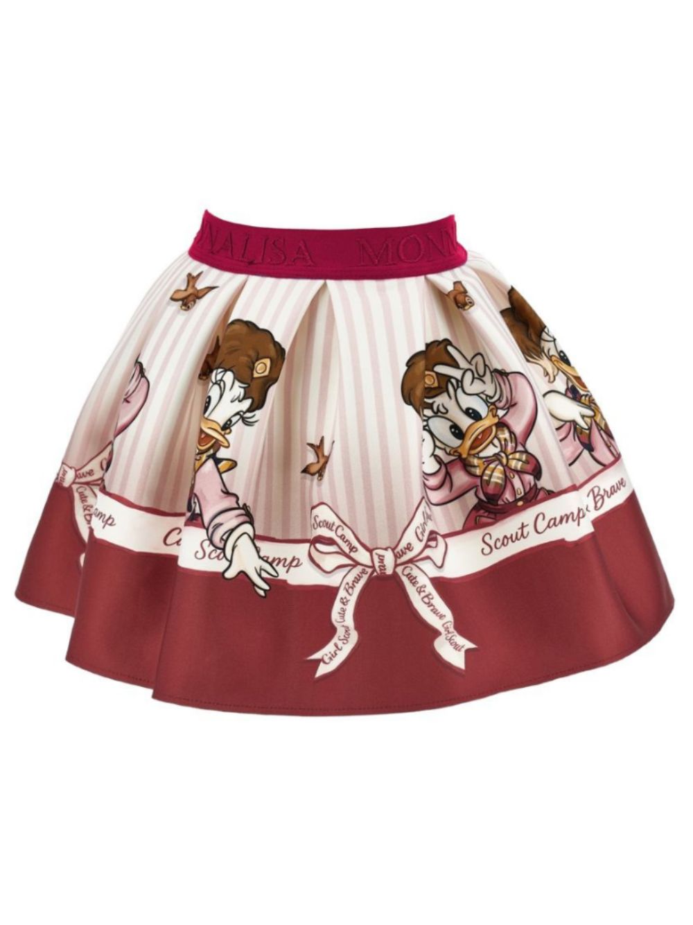 Gonna per bambina Monnalisa Kids rosso con stampa grafica 11H707 8625 0198 MONNALISA KIDS