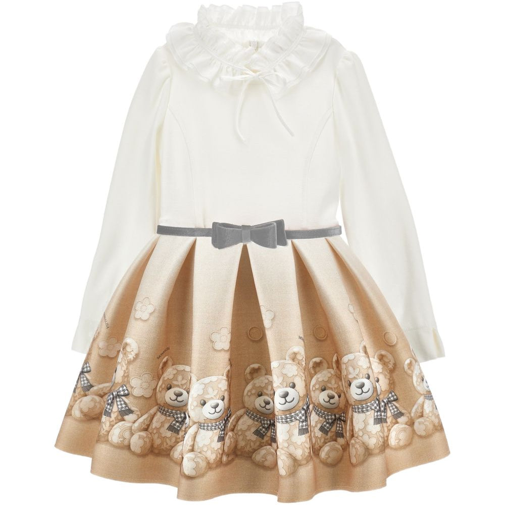 Abito per bambina Monnalisa Kids multicolore con stampa orsetto all-over 11H909 8669 0003 MONNALISA KIDS