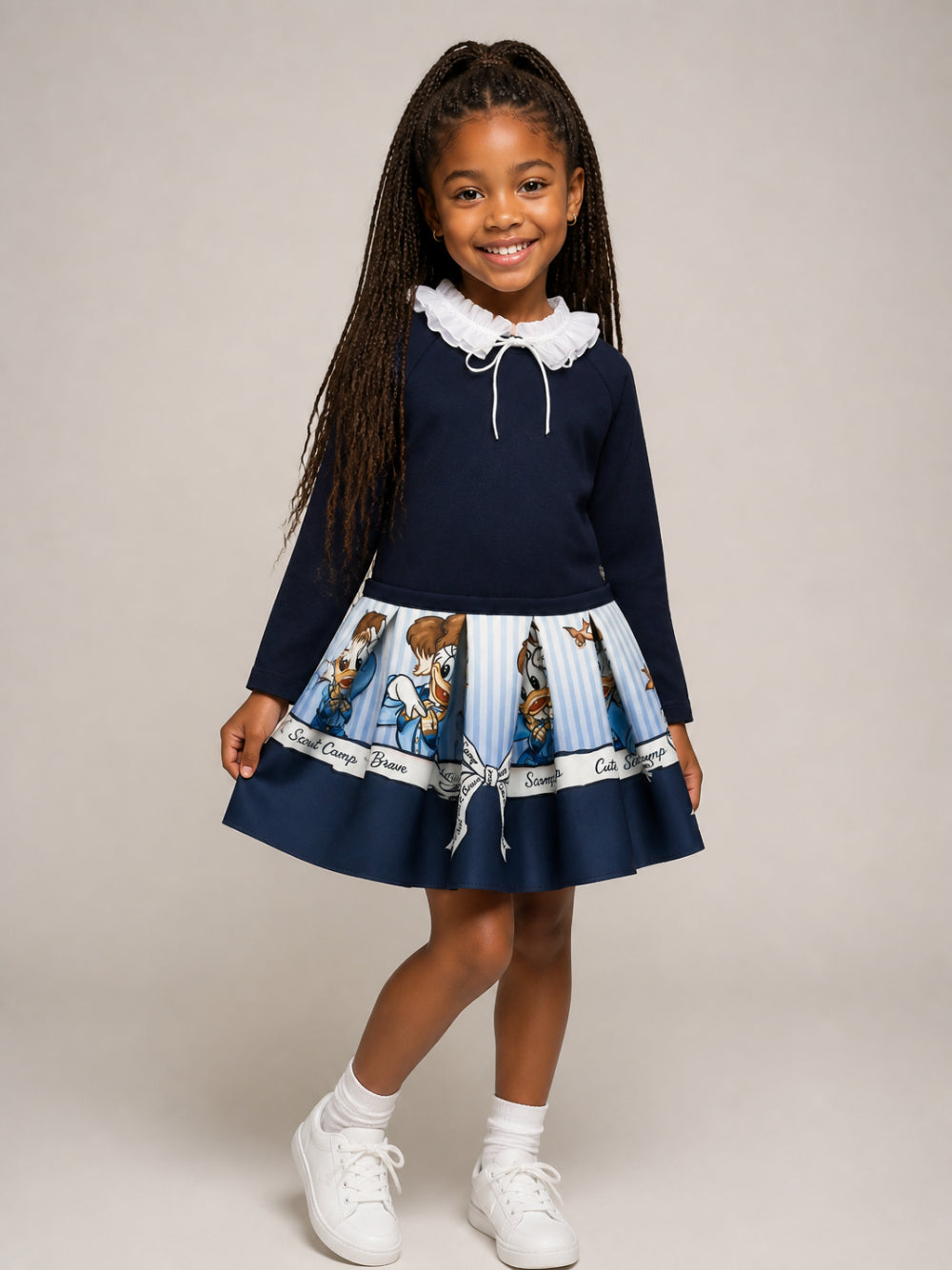 Abito per bambina Monnalisa Kids x Disney con stampa Paperina 11H915 8625 0156 MONNALISA KIDS