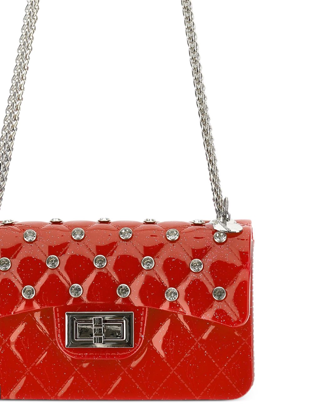 Borsa a spalla per bambina Monnalisa Kids rossa trapuntata con cristalli 17H000 8726 0043 MONNALISA KIDS