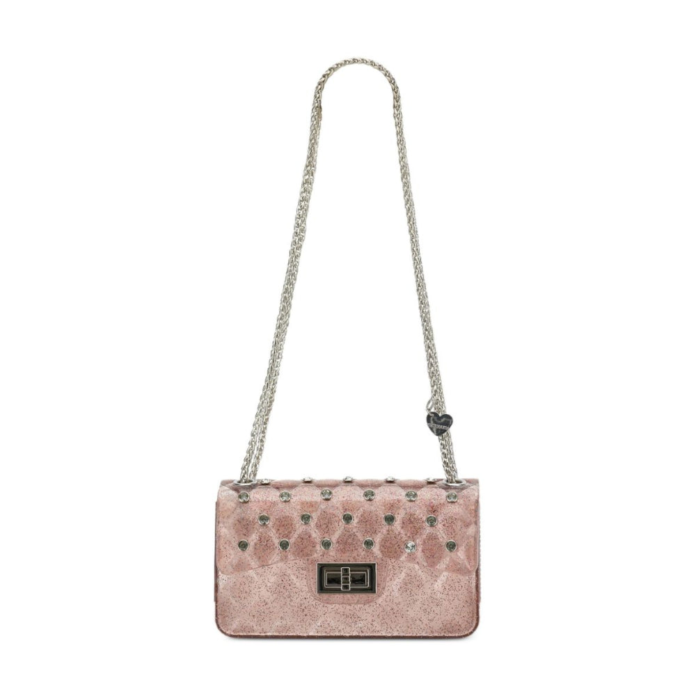 Borsa a spalla per bambina Monnalisa Kids rosa trapuntata con cristalli 17H000 8726 094F MONNALISA KIDS