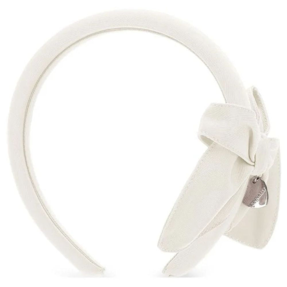 Cerchietto per capelli per bambina Monnalisa Kids bianco con dettaglio fiocco 17H002 8095 0001 MONNALISA KIDS