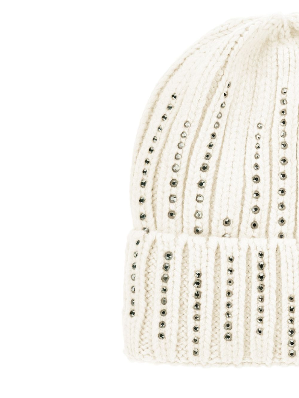 Cappello per bambina Monnalisa Kids bianco con decorazioni con strass 17H004 8064 0001 MONNALISA KIDS