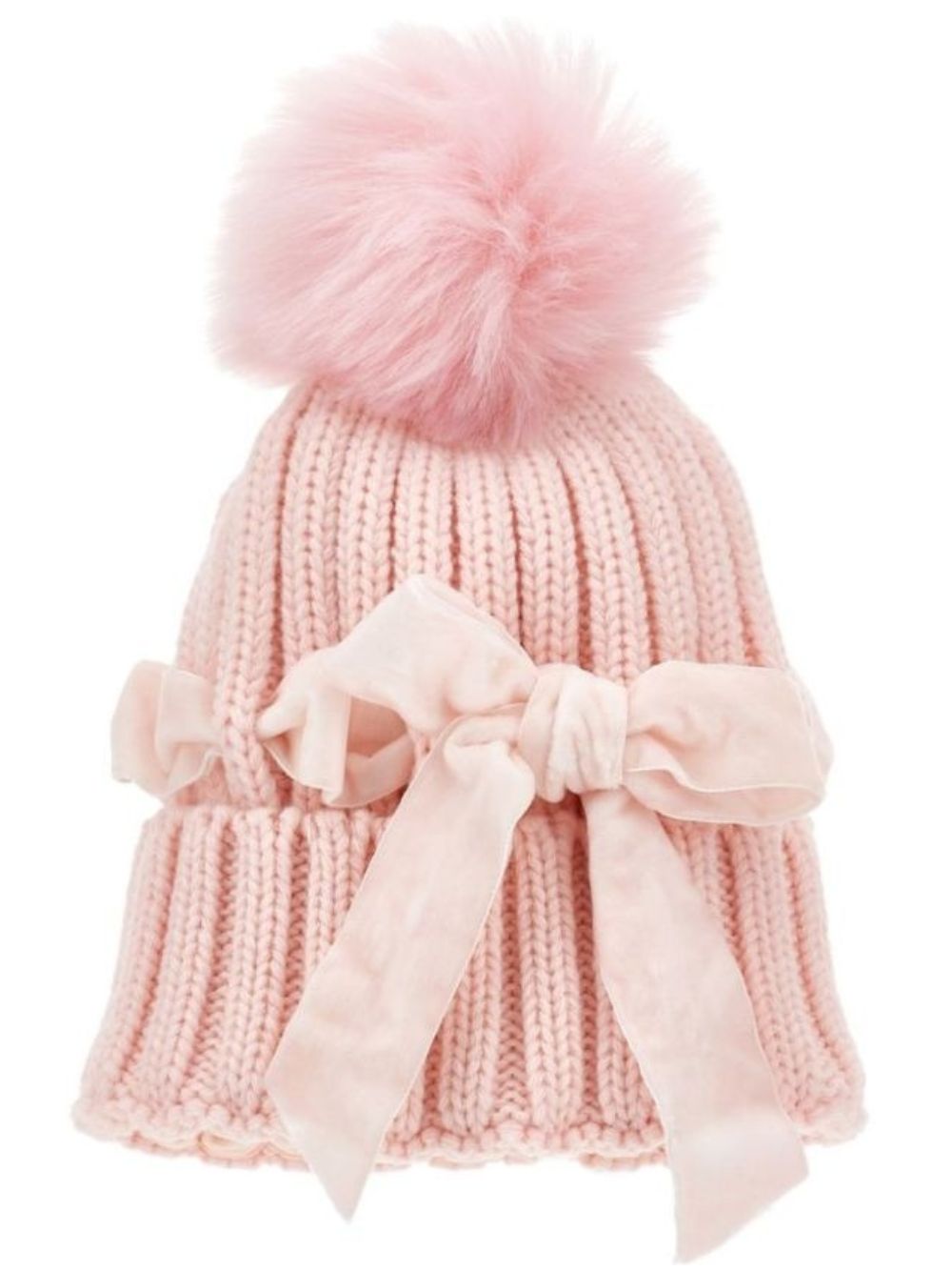 Cappello per bambina Monnalisa Kids rosa con pompom 17H005 8064 0091 MONNALISA KIDS