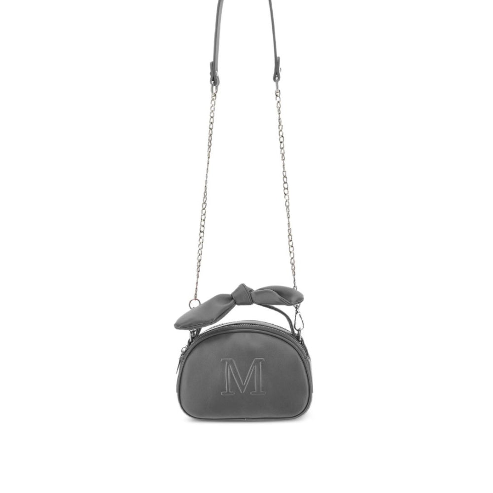 Borsa a tracolla per bambina Monnalisa Kids grigia con logo goffrato 17H006 8083 0031 MONNALISA KIDS