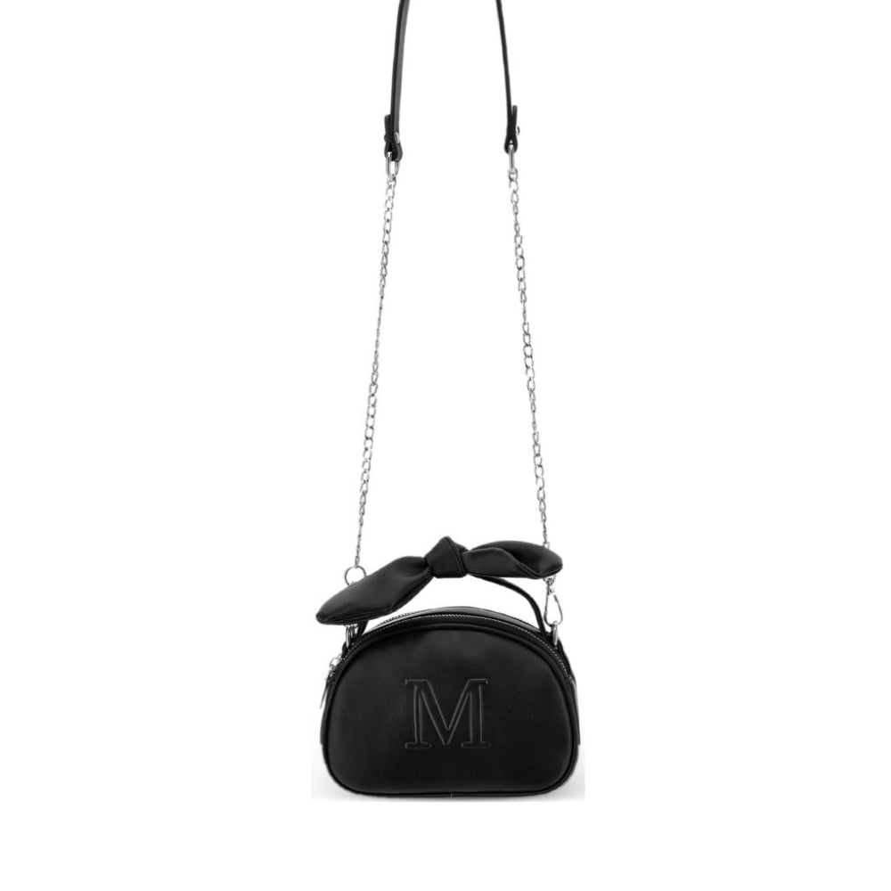 Borsa a tracolla per bambina Monnalisa Kids nera con logo goffrato 17H006 8083 0050 MONNALISA KIDS