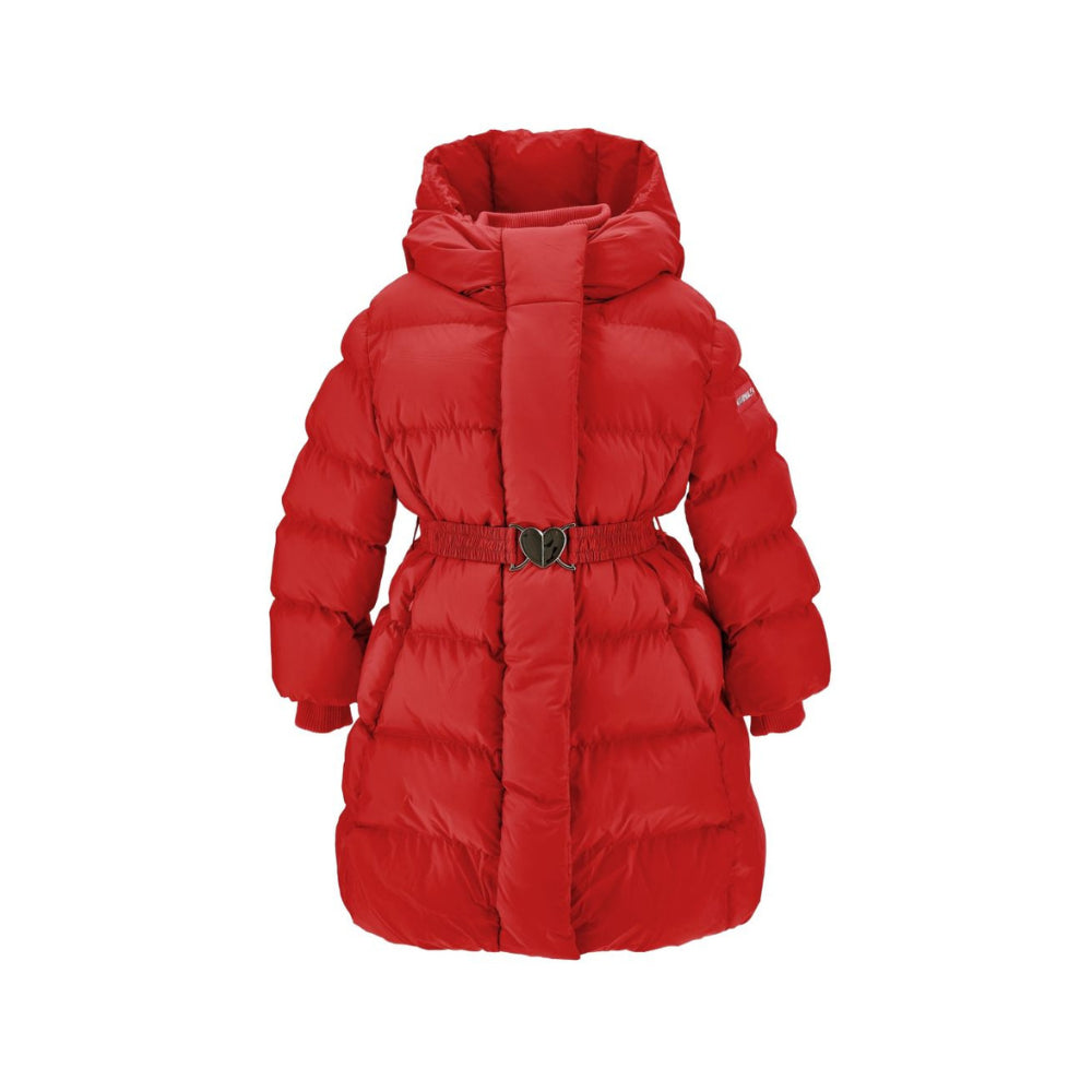 Piumino per bambina Monnalisa Kids rosso con cintura 17H100 8020 0043 MONNALISA KIDS