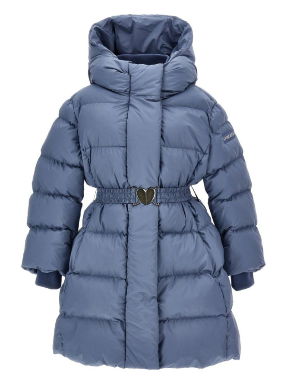 Giubbino per bambina Monnalisa Kids blu con cintura con motivo a cuore 17H100 8020 0051 MONNALISA KIDS