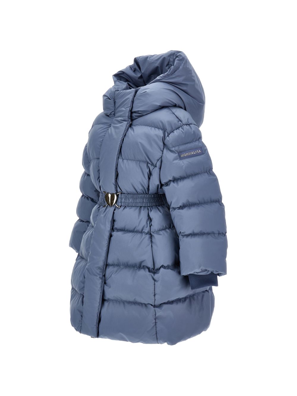 Giubbino per bambina Monnalisa Kids blu con cintura con motivo a cuore 17H100 8020 0051 MONNALISA KIDS