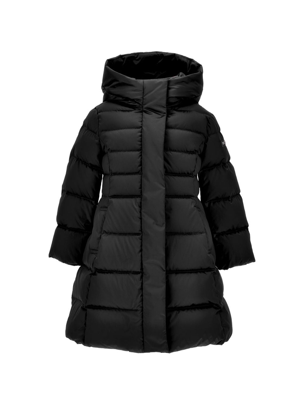 Cappotto trapuntato per bambina Monnalisa Kids nero con cappuccio 17H102 8026 0050 MONNALISA KIDS