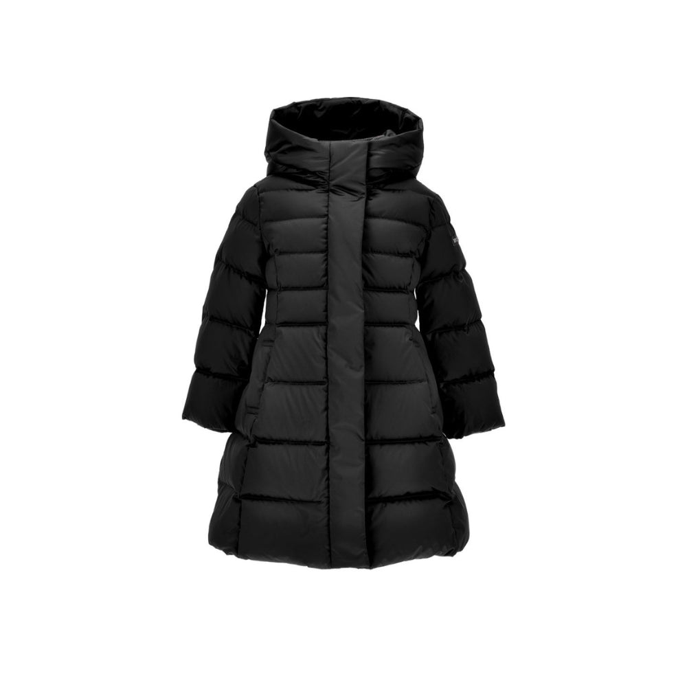 Cappotto trapuntato per bambina Monnalisa Kids nero con cappuccio 17H102 8026 0050 MONNALISA KIDS