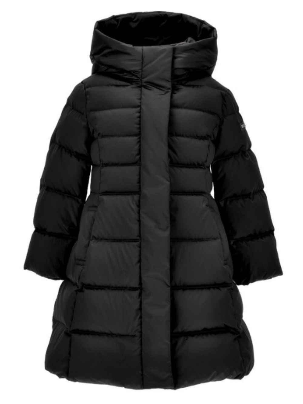 Giubbino trapuntato per bambina Monnalisa Kids nero con cappuccio 17H102 8026 0050 MONNALISA KIDS
