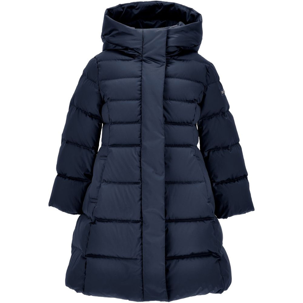 Cappotto trapuntato per bambina Monnalisa Kids blu con cappuccio 17H102 8026 056S MONNALISA KIDS