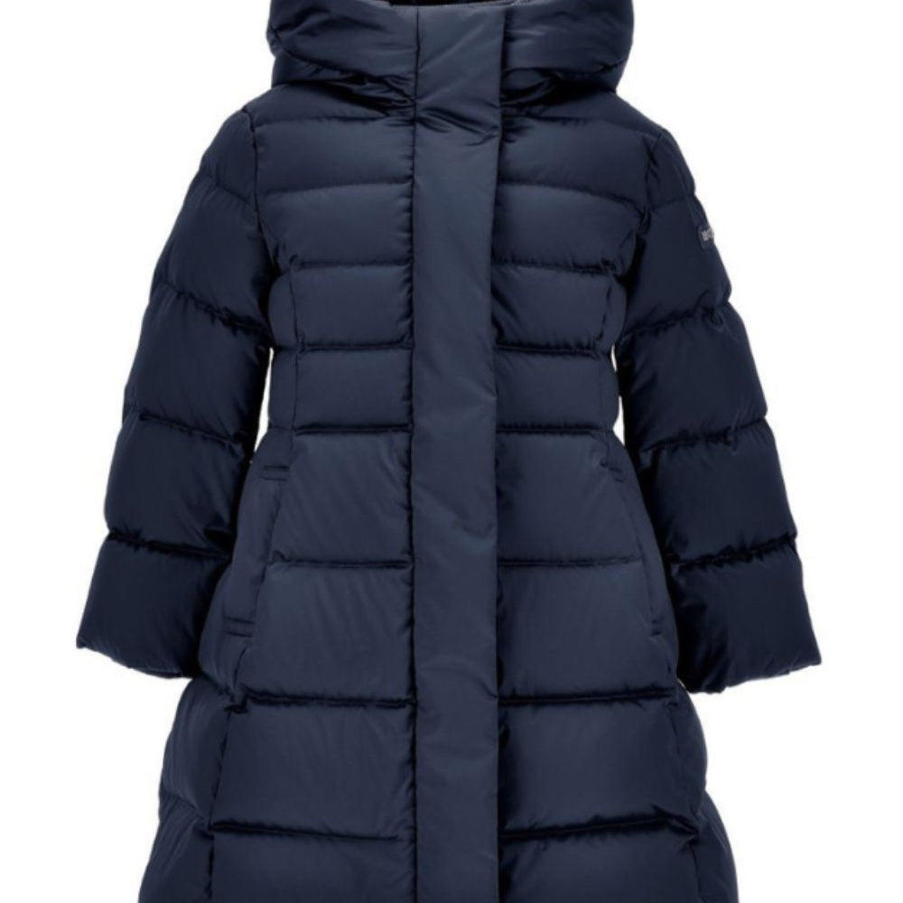 Giubbino trapuntato per bambina Monnalisa Kids blu con cappuccio 17H102 8026 056S MONNALISA KIDS