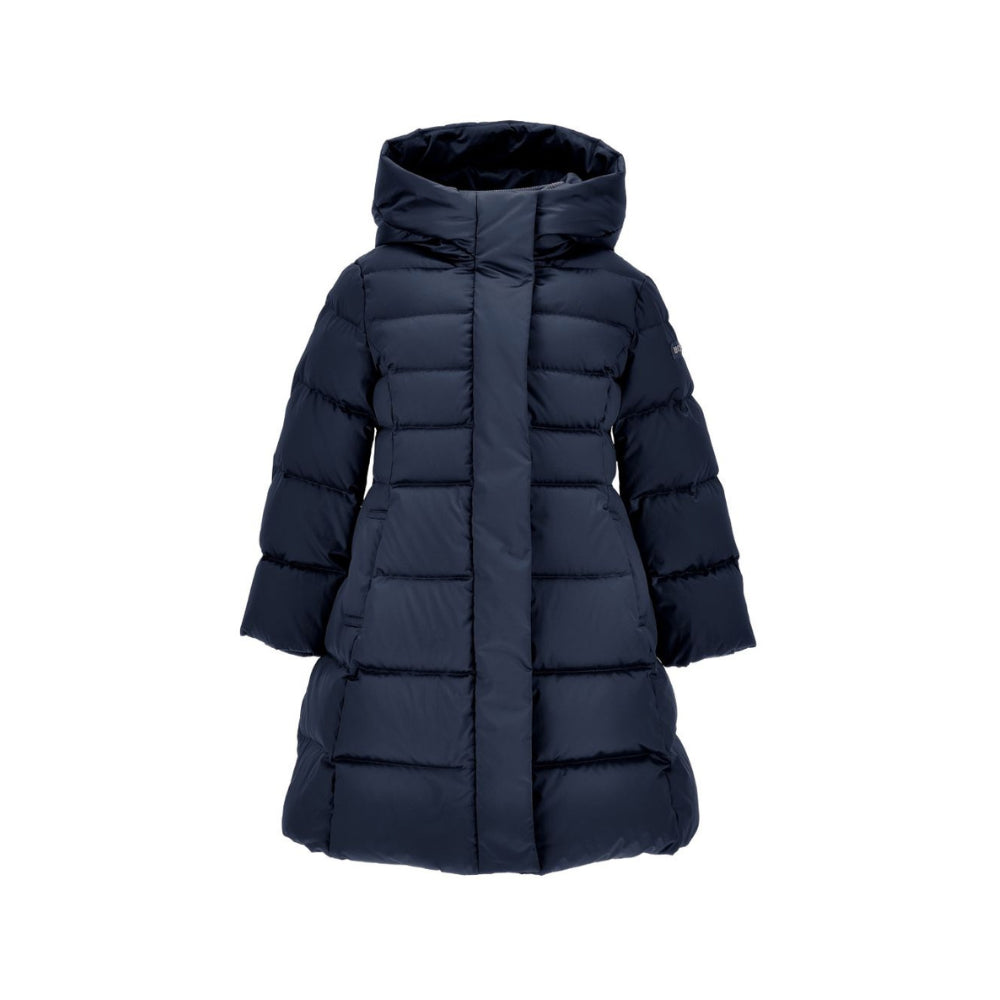 Cappotto trapuntato per bambina Monnalisa Kids blu con cappuccio 17H102 8026 056S MONNALISA KIDS
