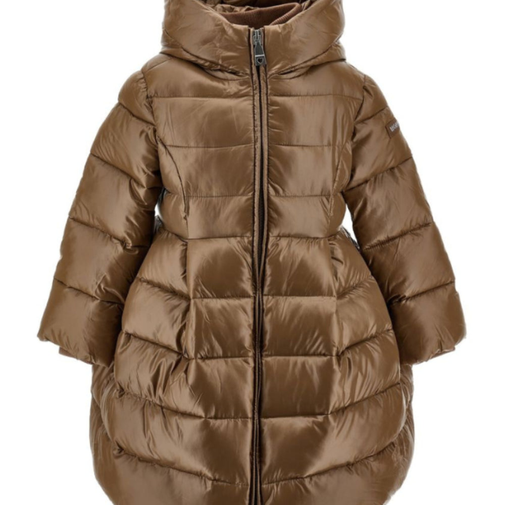 Giubbino per bambina Monnalisa Kids marrone con design imbottito 17H103 8022 0006 MONNALISA KIDS