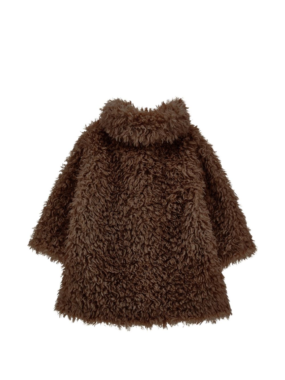 Cappotto per bambina Monnalisa Kids marrone in pelliccia sintetica 17H104 8031 0006 MONNALISA KIDS