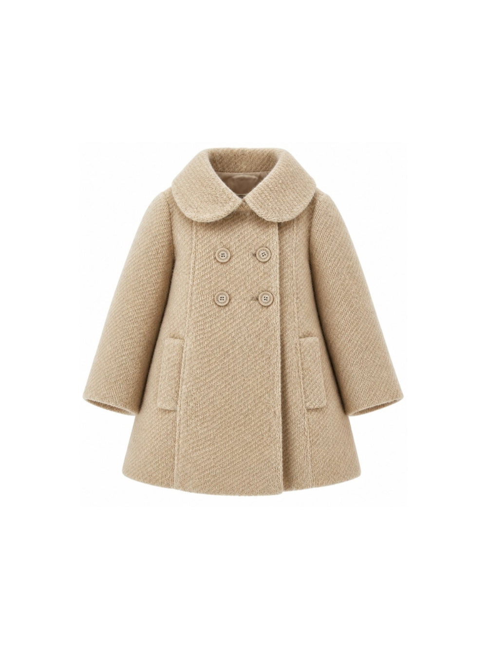 Cappotto per bambina Monnalisa Kids beige con colletto alla Peter Pan 17H106 8360 0002 MONNALISA KIDS