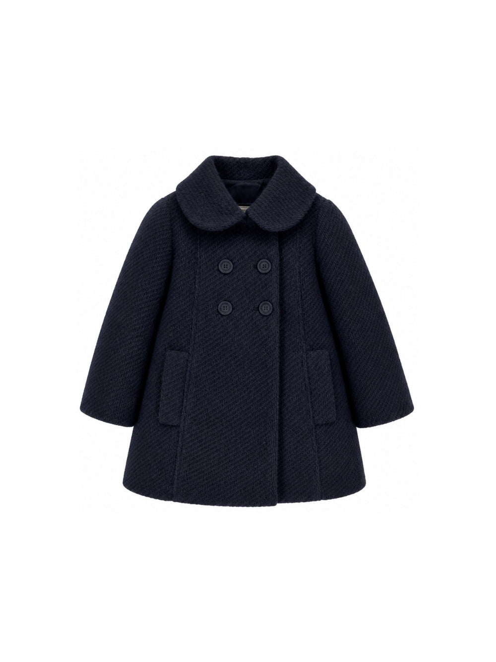 Cappotto per bambina Monnalisa Kids blu con colletto alla Peter Pan 17H106 8360 056S MONNALISA KIDS