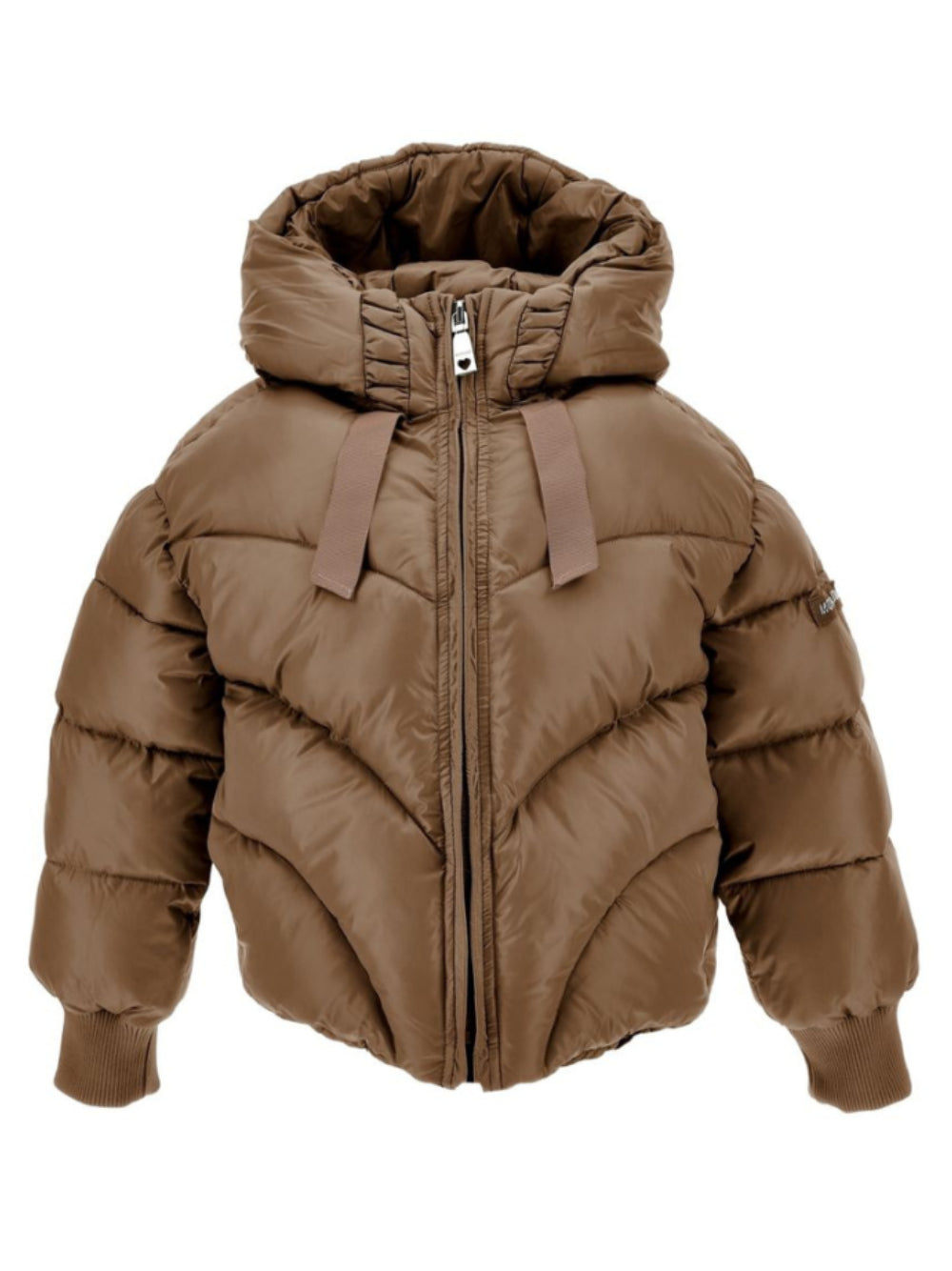 Giubbino per bambina Monnalisa Kids marrone con design trapuntato 17H107 8022 0006 MONNALISA KIDS