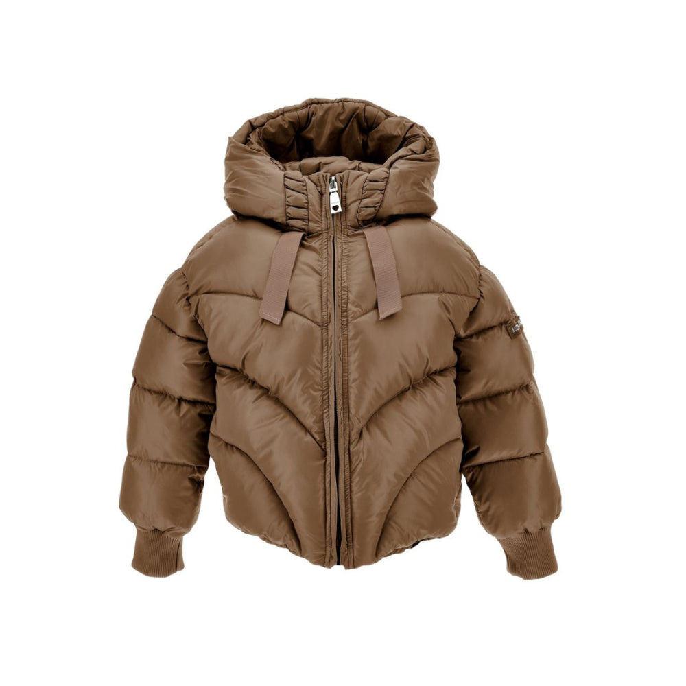 Giubbino per bambina Monnalisa Kids marrone con design trapuntato 17H107 8022 0006 MONNALISA KIDS