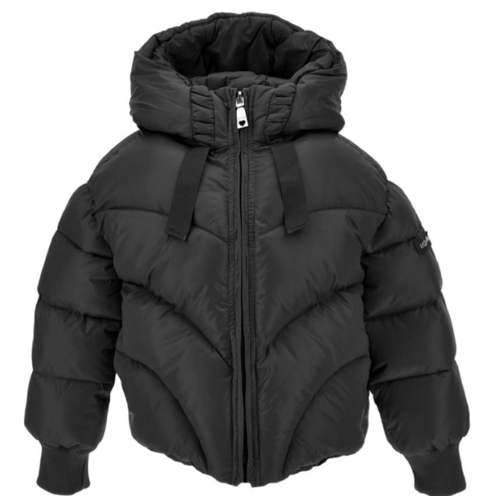 Giubbino per bambina Monnalisa Kids nero con design trapuntato 17H107 8022 0050 MONNALISA KIDS
